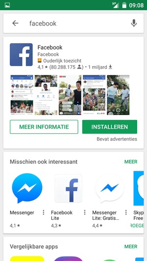 Selecteer de app