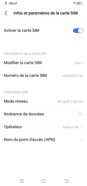Pour changer de réseau en cas de problèmes de réseau, sélectionnez Opérateur