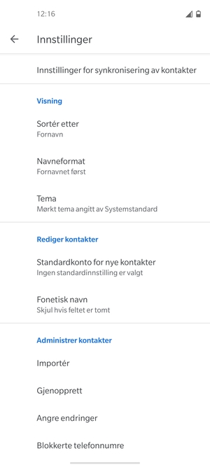 Bla til og velg Importér