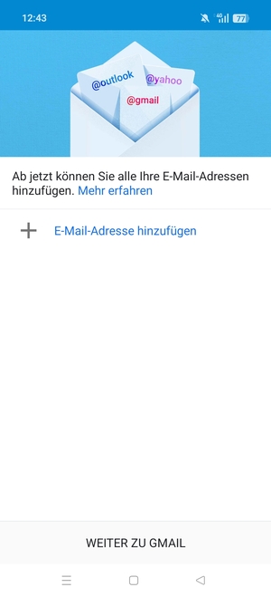 Wählen Sie E-Mail-Adresse hinzufügen