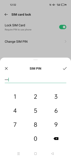 Enter your New PIN for the SIM card and select OK