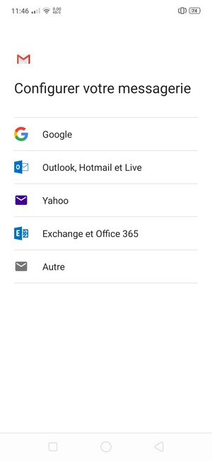 Sélectionnez Google