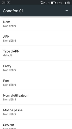 Saisissez les informations MMS