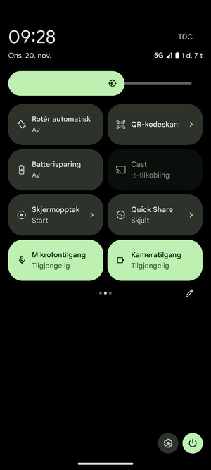 Velg Batterisparing