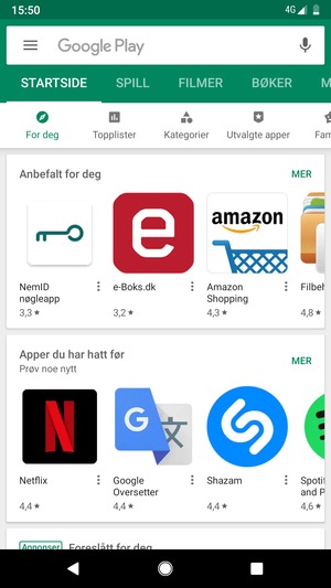 Velg søkefelt
