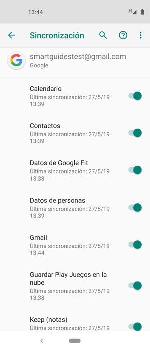 Asegúrese de haber seleccionado Contactos