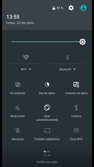 Ajuste el brillo al nivel requerido