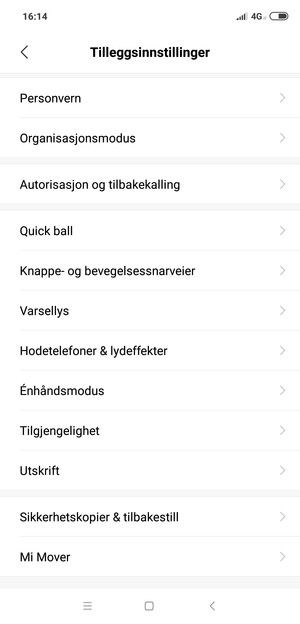 Velg Sikkerhetskopier & tilbakestill
