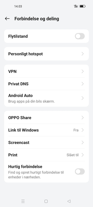 Vælg Personligt hotspot