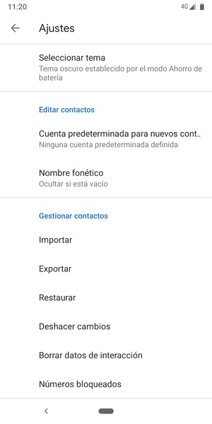 Desplácese y seleccione Importar
