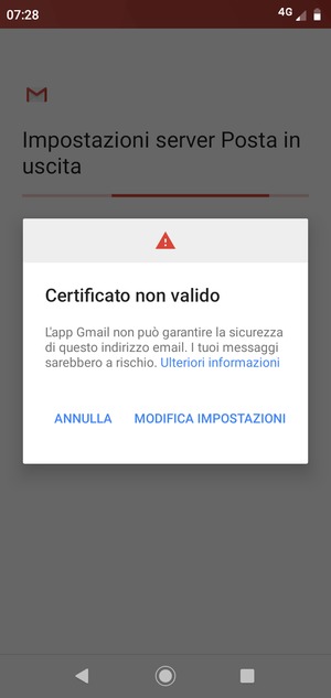 Seleziona MODIFICA IMPOSTAZIONI