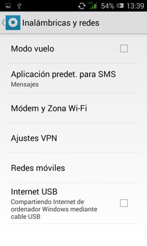 Seleccione Redes móviles