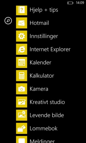 Velg Innstillinger