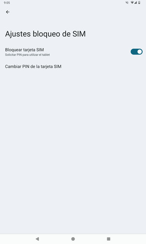 Seleccione Cambiar PIN de la tarjeta SIM