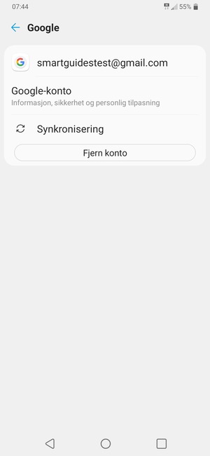 Velg Synkronisering