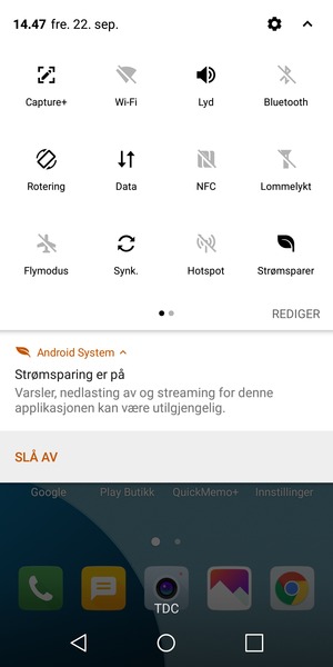 Slå på Strømsparer