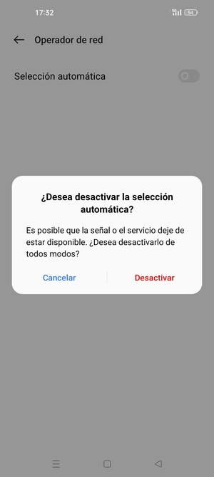 Seleccione Desactivar