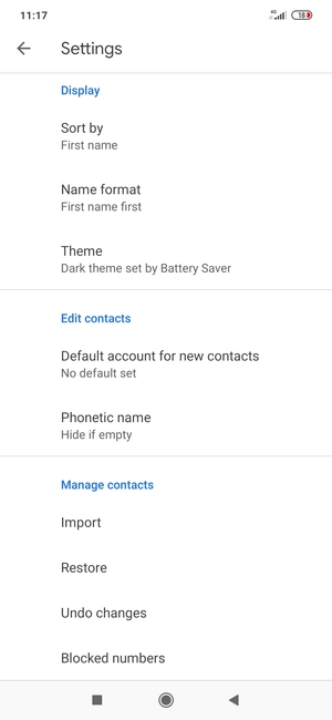 Scroll to and select Import