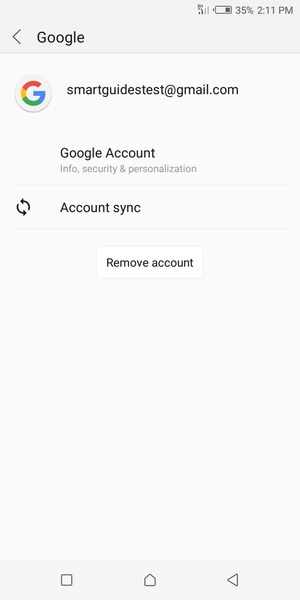 Select Account sync