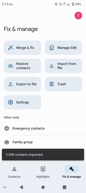 Your contacts will be saved to your Google account and saved to your phone the next time Google is synced.