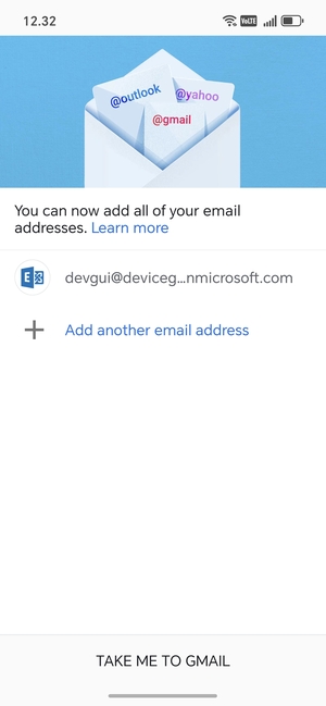 Select TAKE ME TO GMAIL