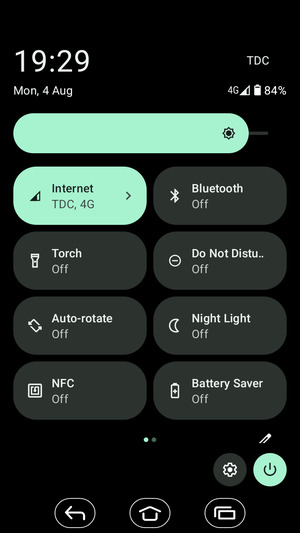 Adjust brightness to the required level