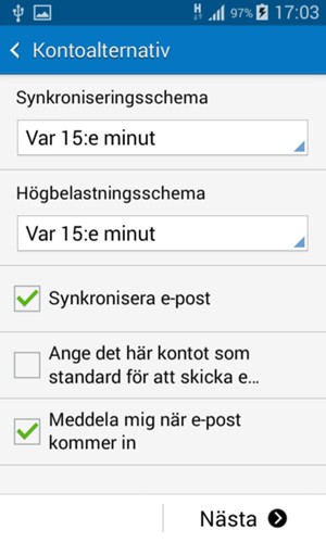 Välj Nästa