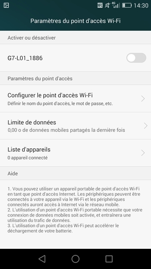 Sélectionnez Configurer le point d'accès Wi-Fi