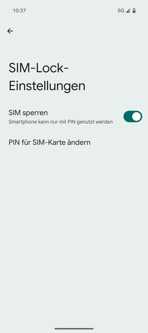 Wählen Sie PIN für SIM-Karte ändern