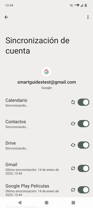 Su información será sincronizada
