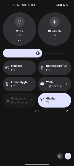Vælg Batterisparefunktion