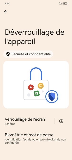 Votre téléphone est maintenant sécurisé par un écran de verrouillage