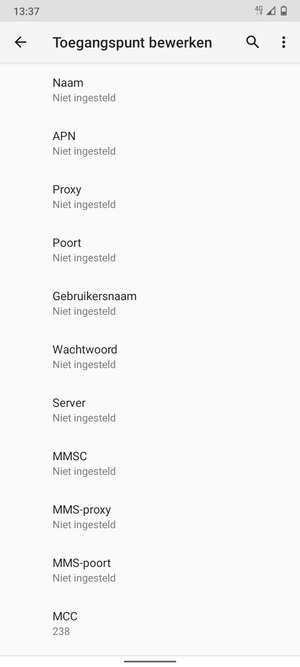 Voer internetgegevens in