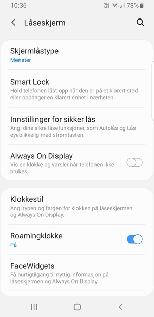 Telefonen din er nå sikret med en skjermlås
