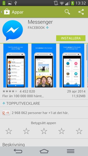 Välj INSTALLERA