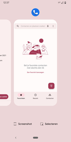 Veeg apps naar boven om ze te sluiten