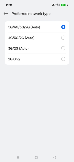 Select your preferred option
