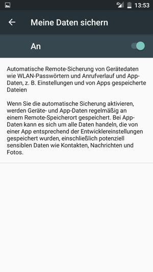 Wählen Sie die Zurück-Taste