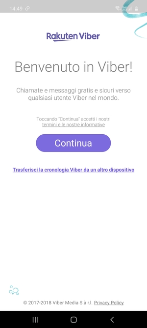 L'app è pronta per l'uso