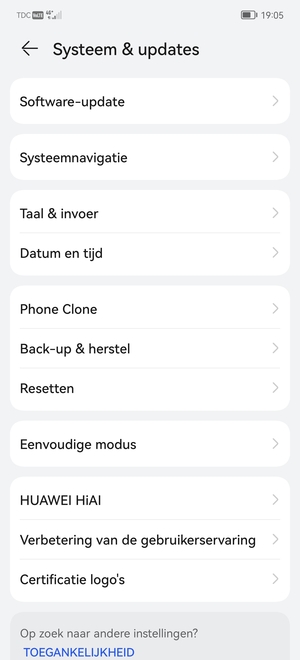 Selecteer Software-update