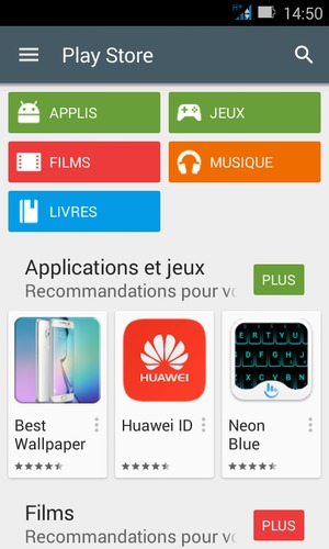 Sélectionnez le bouton de Recherche