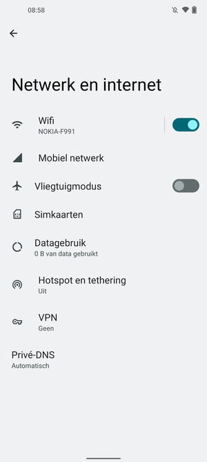Selecteer Mobiel netwerk