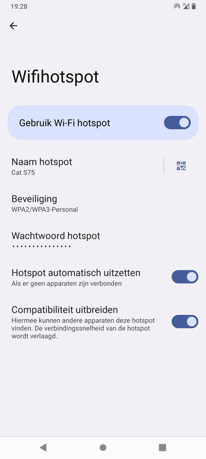 Uw telefoon is nu geïnstalleerd voor gebruik als modem