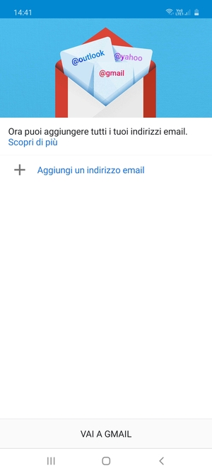 Seleziona Aggiungi un indirizzo email