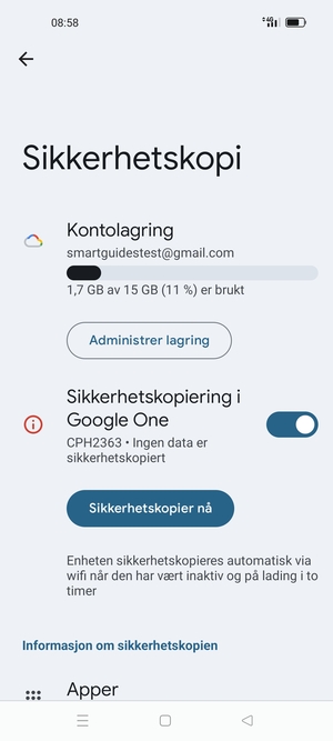 Velg Kontolagring