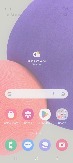 Deslice hacia abajo el menú superior