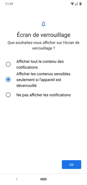Sélectionnez votre option préférée et sélectionnez OK