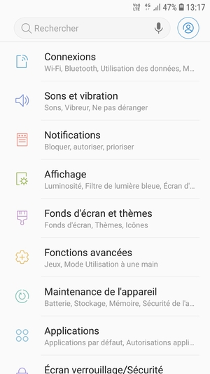Sélectionnez Connexions