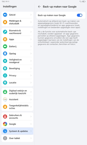 Selecteer de Terug-knop