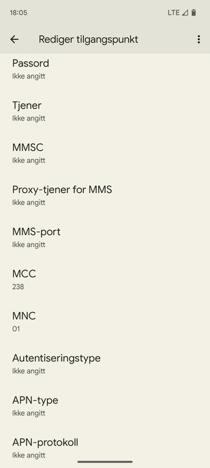 Bla ned og skriv inn MMS-informasjon
